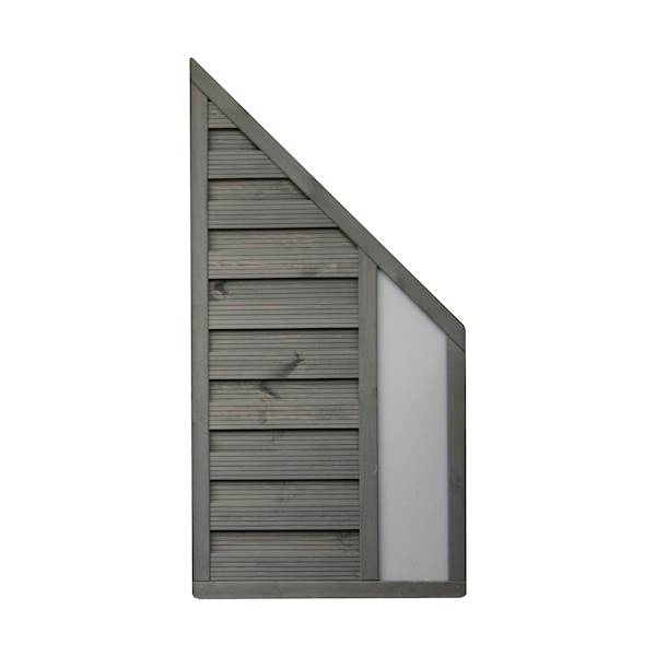 Płot VITRUM 89x179/89cm z plexi / lazura szara