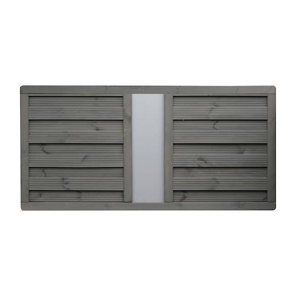 Płot VITRUM 179x89cm z plexi / lazura szara