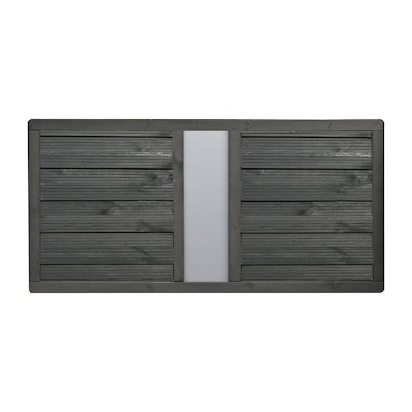 Płot VITRUM 179x89cm z plexi / szary połysk