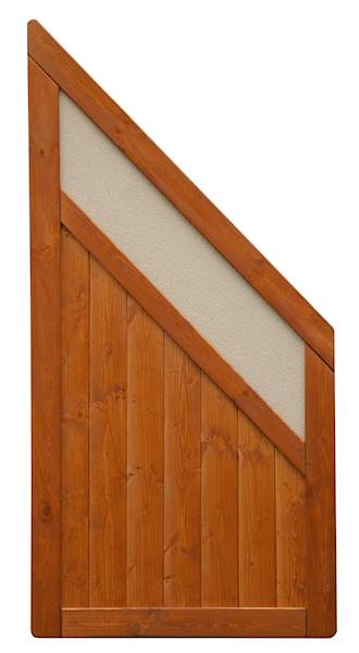 Płot ZERMATT 89x179/89cm element końcowy lazura bangkirai