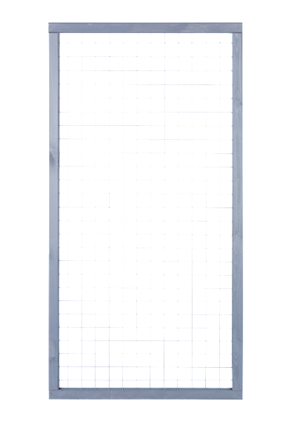 Płot z siatką metalową 84x167 cm lazura szara