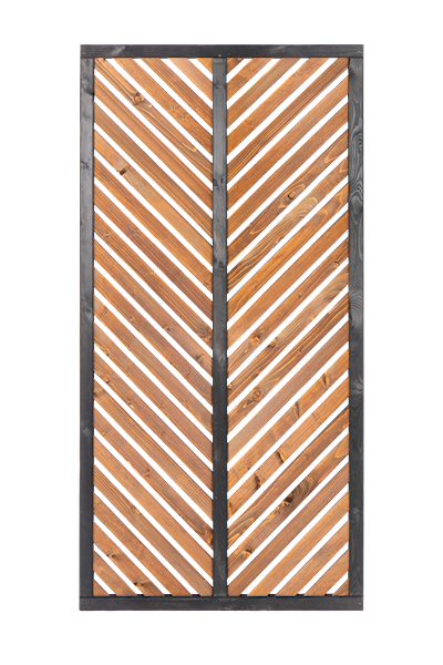 Płot TIVOLI 89x179cm lazura antracyt + złoty dąb.