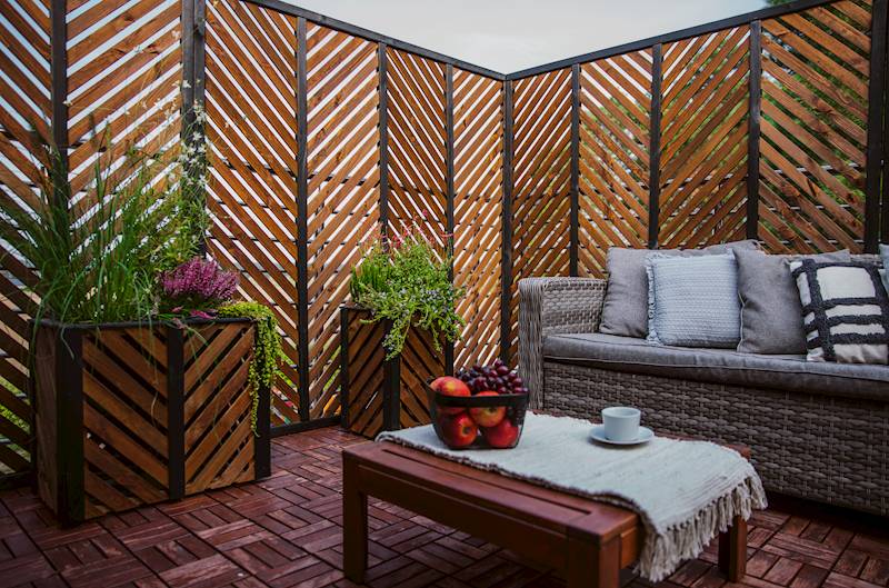 Donica TIVOLI 60x35x53 cm 2 wkłady lazura antracyt+złoty dąb