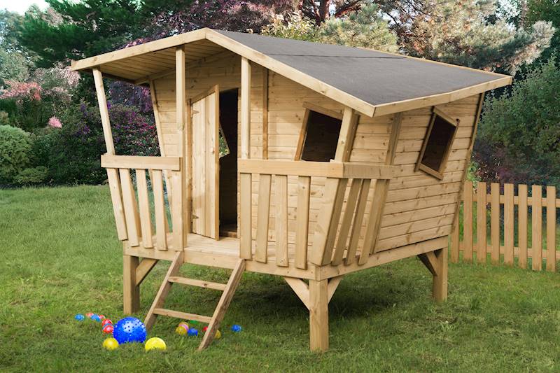 Domek dziecięcy CRAZY MAX II 275x182x206 cm, impregnacja zielona