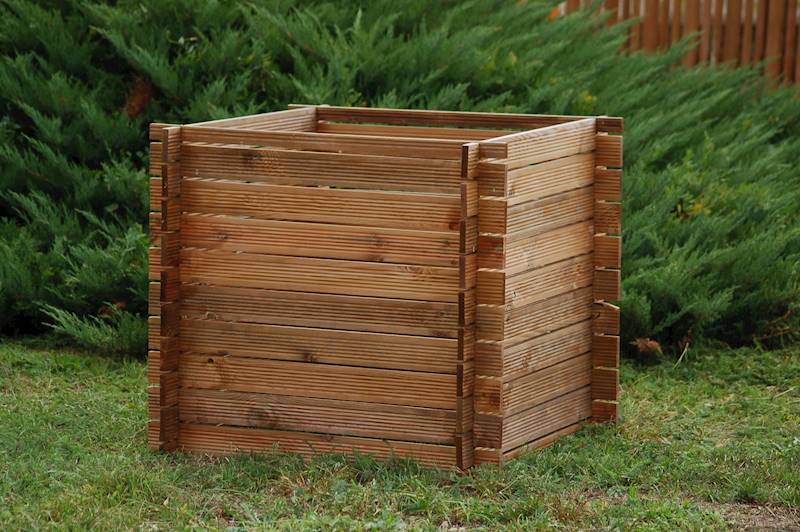 Kompostownik węgłowy 85x85x75 z drewna iglastego