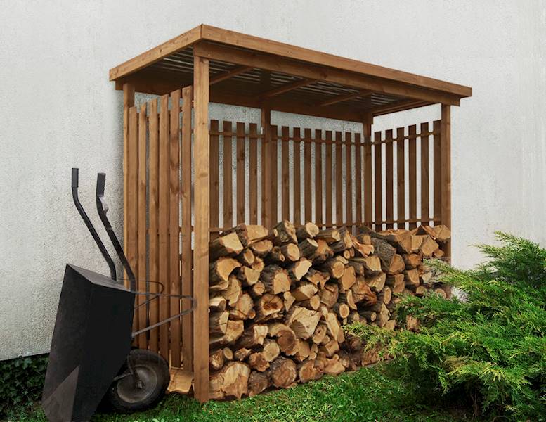 Szopka opałowa 270x112x219cm, kdi brąz