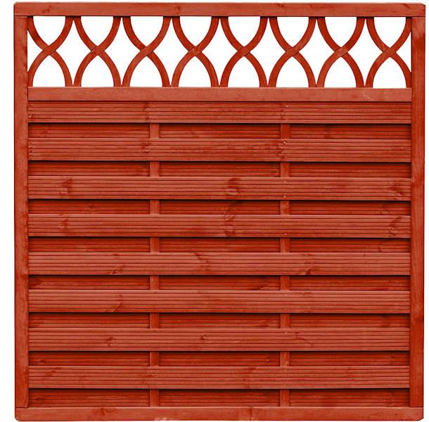 WIEN płot z ornamentem 179x179cm, lazura teak