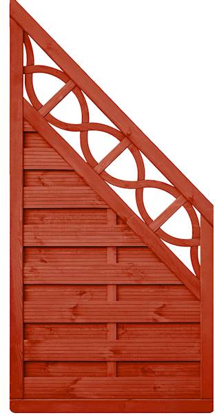 WIEN płot z ornamentem 89x179/89cm, lazura teak