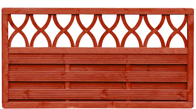 WIEN płot z ornamentem 179x89cm, lazura teak