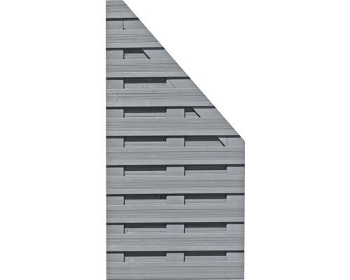 MONT BLANC płot skośny prawy 89x179/89cm, z aluminium, lazura szara
