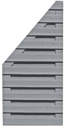 MONT BLANC płot skośny lewy 89x179/89cm, z aluminium, lazura szara