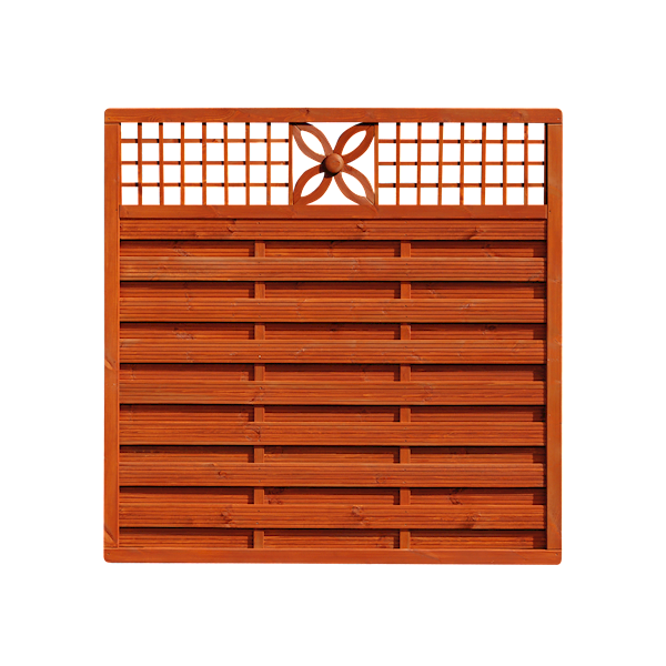 WOLIN płot ornam 179x179cm, lazura teak