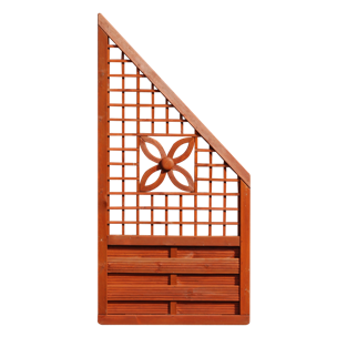 WOLIN płot ornam 89x179/89cm, lazura teak