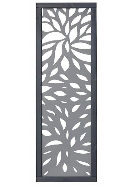 Magnolia płot 60x180cm z wstawką metalową, lazura szara