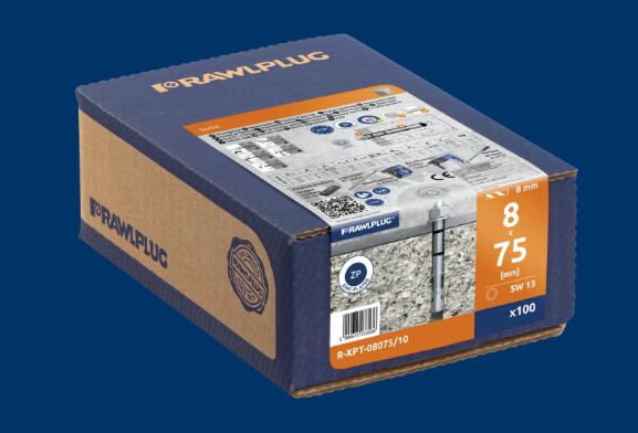 R-XPT Kotwa opaskowa w ocynku galw. M12x100 karton