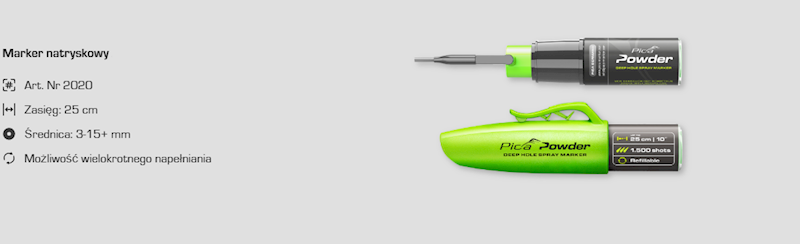 Pica powder deep hole spray marker 360 zielony