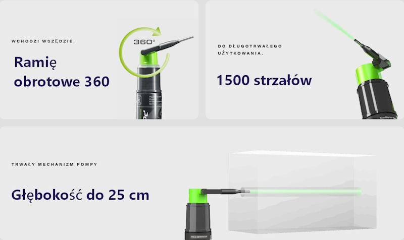 Pica powder deep hole spray marker 360 zielony