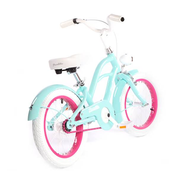ROWER PLUMBIKE PRINCESS (ALLY) RAMA 9,5" KOŁA 16" MIĘTOWY RÓŻOWY POŁYSK