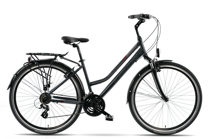 ROWER KANDS TRAVEL-X RAMA 19" KOŁA 28" CZARNY BORDOWY POŁYSK