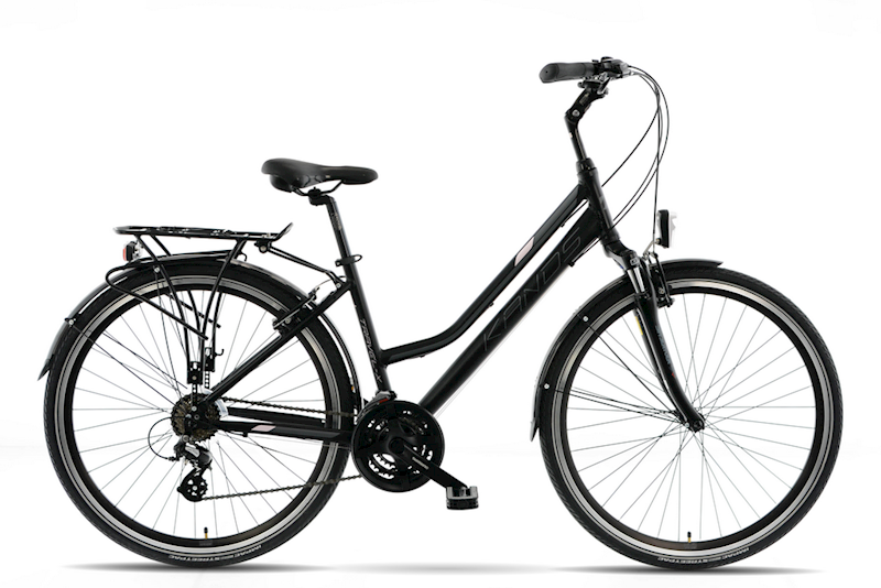 ROWER KANDS TRAVEL-X RAMA 17" KOŁA 28" CZARNY RÓŻOWY MAT