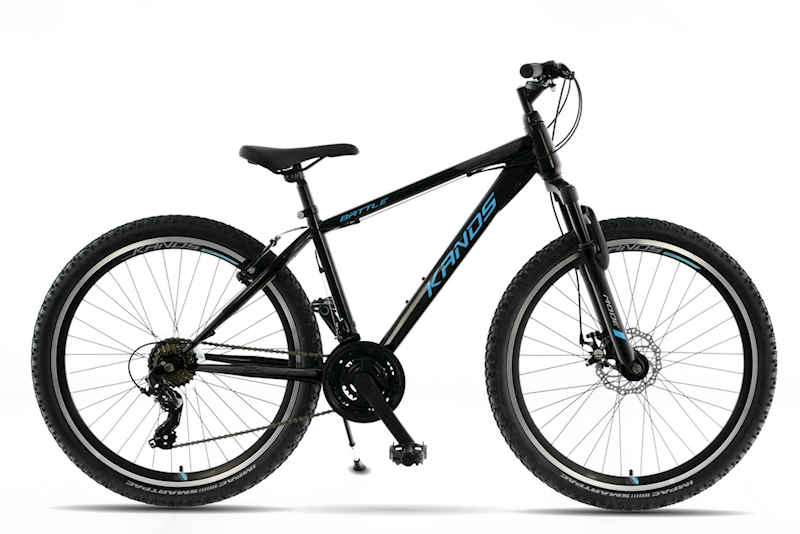 ROWER KANDS BATTLE RAMA 16" KOŁA 26" CZARNY NIEBIESKI POŁYSK