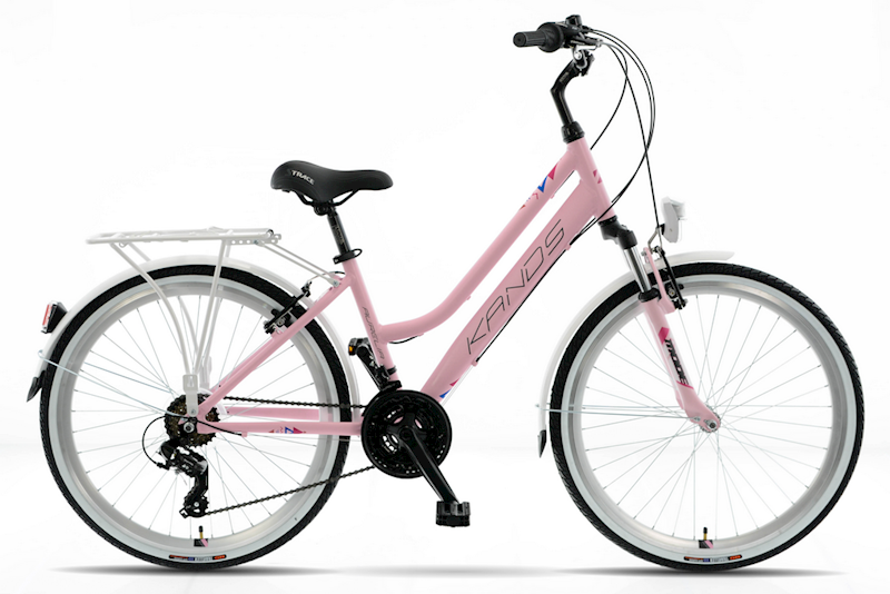 ROWER KANDS AURELIA RAMA 15" KOŁA 26" RÓŻOWY BIAŁY MAT