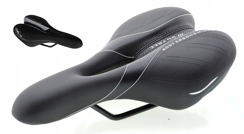 SIODŁO DDK L=276mm GO FREE BODY ERGONOMIC CZARNE (D3166/B708B9BB01)