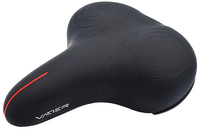 SIODŁO ROWEROWE VADER CITY ELASTOMER CZARNE CZERWONE