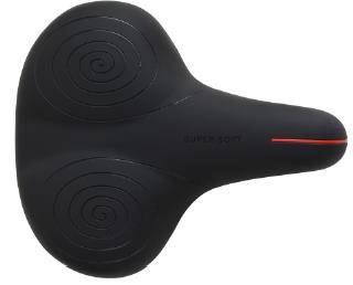 SIODŁO ROWEROWE VADER CITY ELASTOMER CZARNE CZERWONE
