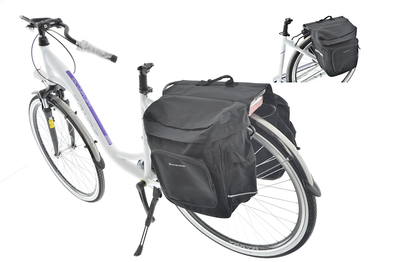 SAKWA KANDS (84202) NA BAGAŻNIK DWUKOMOROWA 30X30X14CM 28L CZARNA