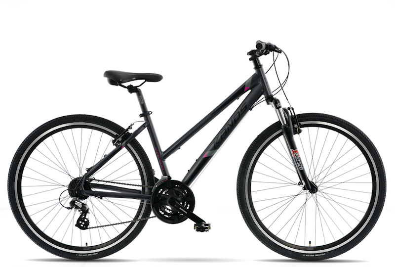 ROWER KANDS CROSS STV 900 RAMA 17" KOŁA 28" CZARNY RÓŻOWY MAT