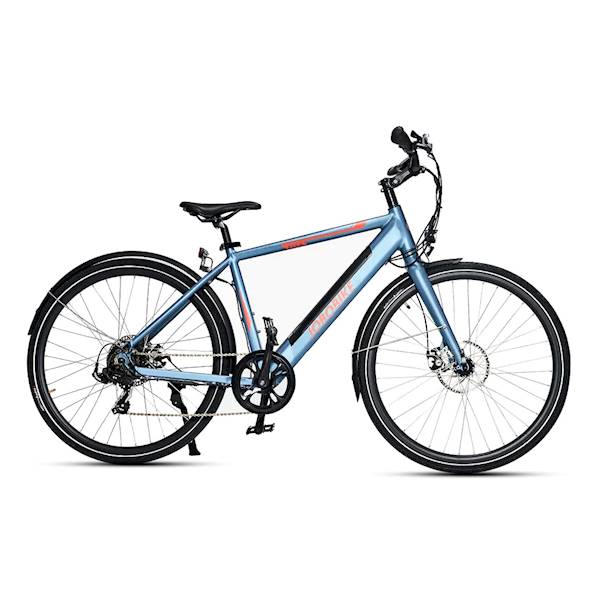 ROWER JOBOBIKE VIVA RAMA 19" KOŁA 28" SZARY POMARAŃCZOWY (10,4AH)