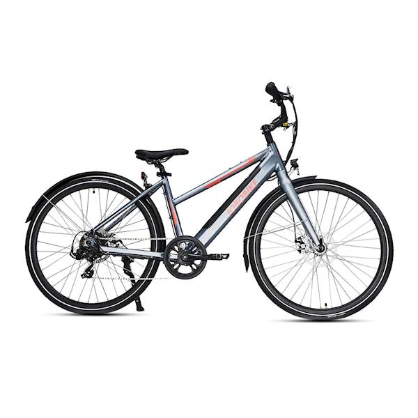 ROWER JOBOBIKE VIVA RAMA 19" KOŁA 28" SZARY POMARAŃCZOWY (10,4AH)
