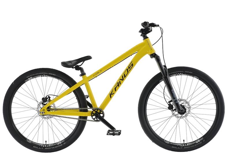 ROWER KANDS DIRT COLT F2 RAMA 13" KOŁA 26" ŻÓŁTY POŁYSK