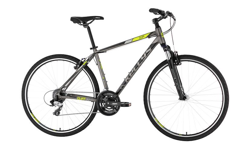 ROWER KELLYS CLIFF 30 RAMA L KOŁA 28" SZARY ŻÓŁTY