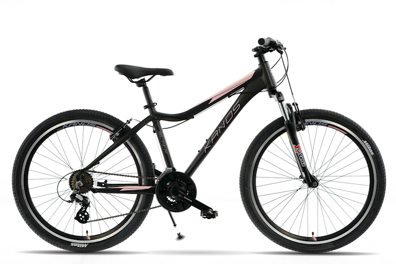 ROWER KANDS SLIM-R RAMA 16" KOŁA 26" GRAFITOWY RÓŻOWY MAT