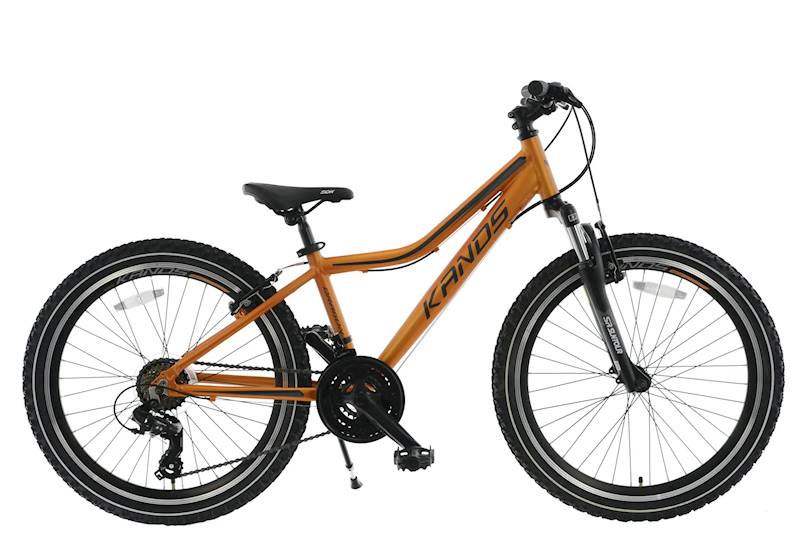 ROWER KANDS DRAGON RAMA 13" KOŁA 24" POMARAŃCZOWY CZARNY MAT