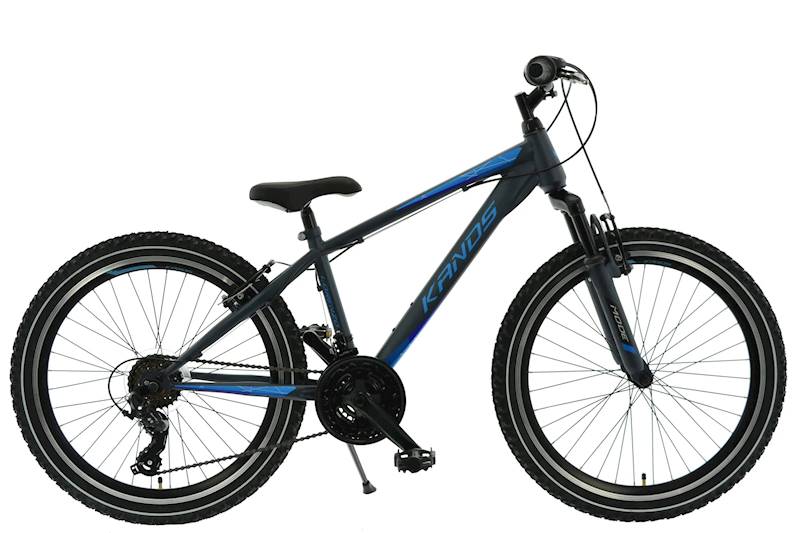 ROWER KANDS LORENZO RAMA 14" KOŁA 24" GRAFITOWY NIEBIESKI MAT