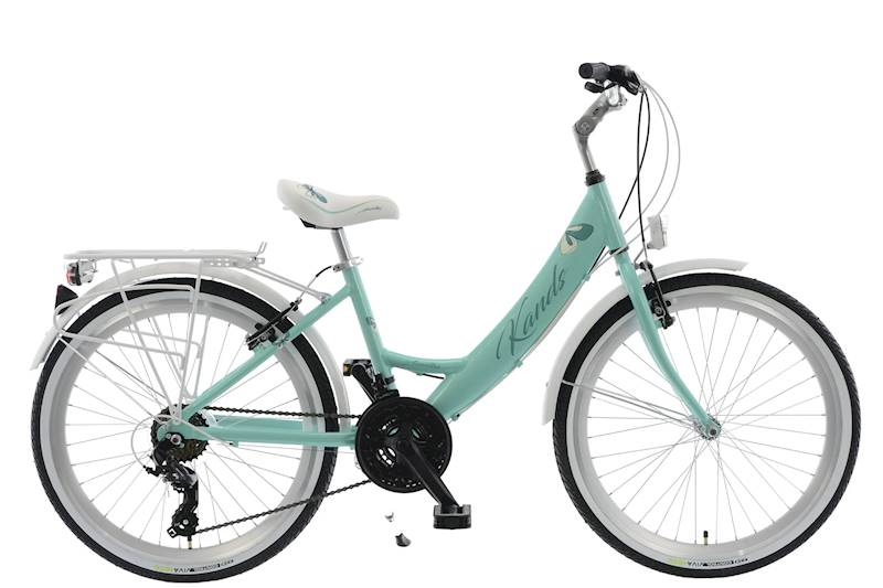 ROWER KANDS AMELKA RAMA 14" KOŁA 24" MIĘTOWY BIAŁY POŁYSK