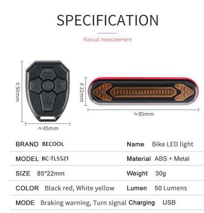 OŚWIETLENIE BECOOL (BC-TL5521) USB CZARNE