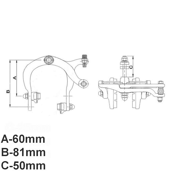 SZCZĘKI HAMULCA PRZÓD SACCON CALIPER 60/81