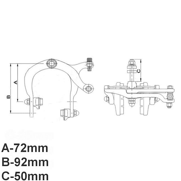 SZCZĘKI HAMULCA PRZÓD SACCON CALIPER 72/92