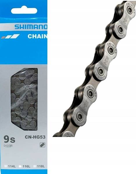 ŁAŃCUCH SHIMANO (HG-53) 9-RZĘD 116-OGNIW