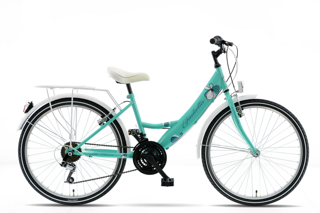 ROWER KANDS LAGUNA GIULIETTA RAMA 14" KOŁA 24" MIĘTOWY BIAŁY POŁYSK