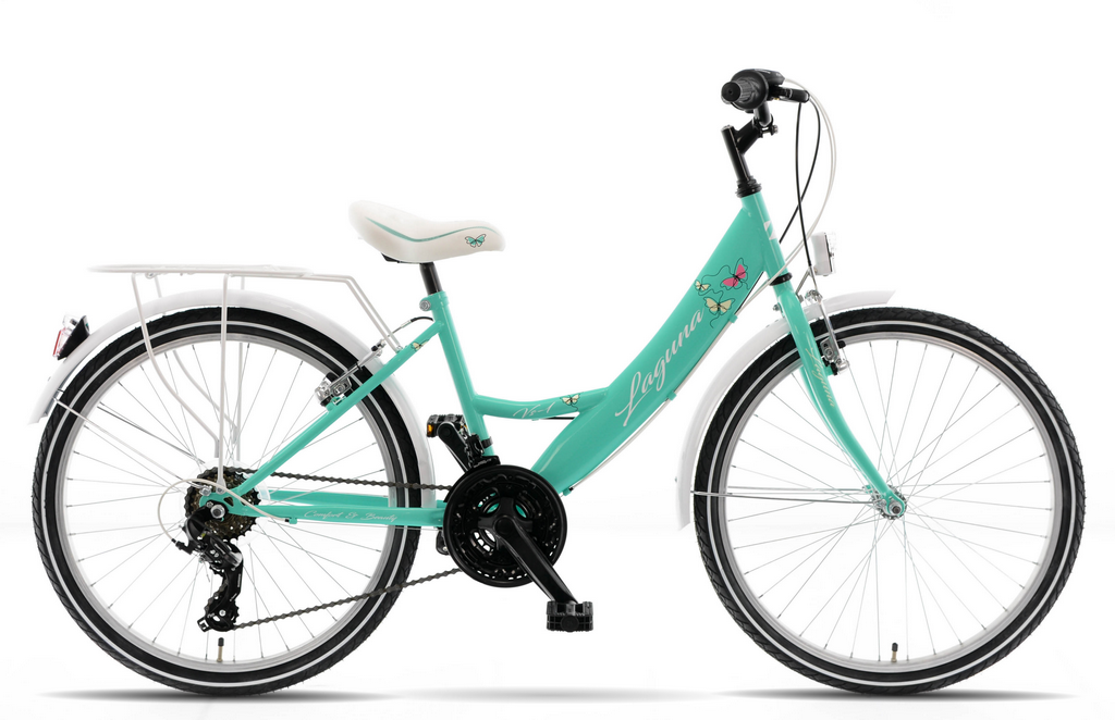 ROWER KANDS LAGUNA VS-1 RAMA 14" KOŁA 24" MIĘTOWY BIAŁY POŁYSK