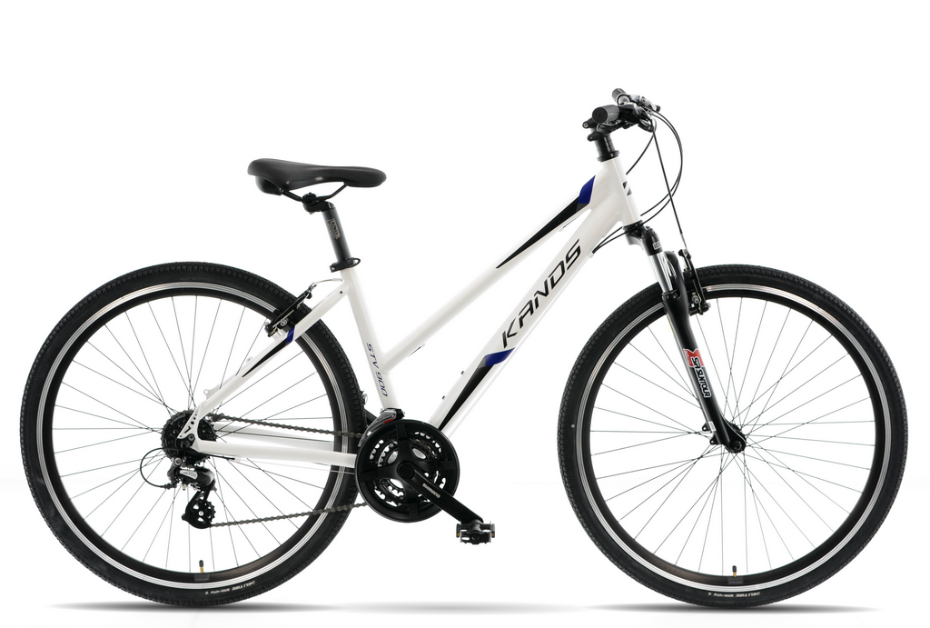 ROWER KANDS CROSS STV 900 RAMA 17" KOŁA 28" BIAŁY NIEBIESKI MAT