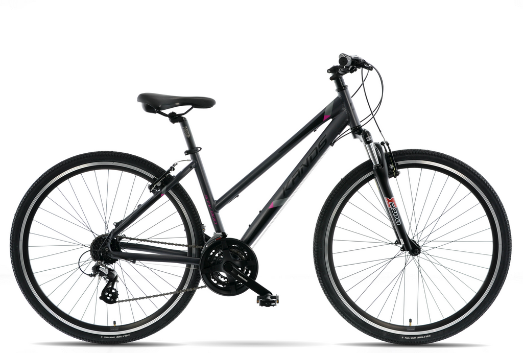 ROWER KANDS CROSS STV 900 RAMA 19" KOŁA 28" CZARNY RÓŻOWY MAT