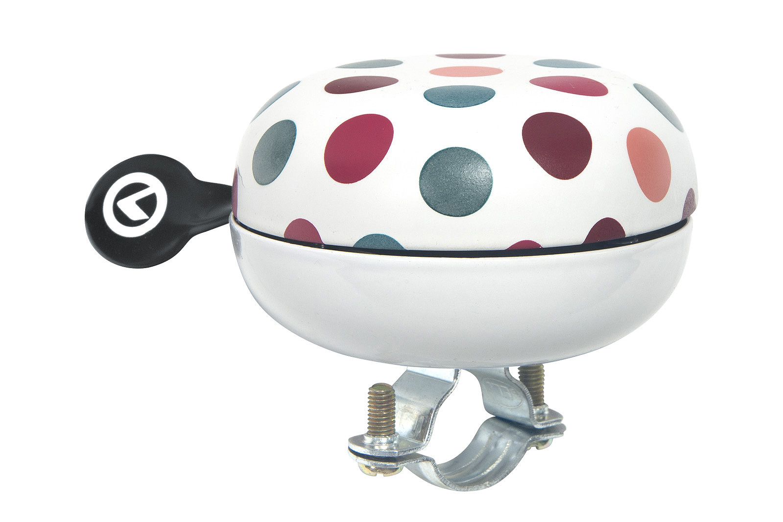 DZWONEK KELLYS KLS BELL 80 BIAŁY W KROPKI