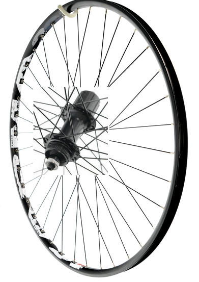 KOŁO KANDS 26" TYŁ TARCZA KASETA CZARNE