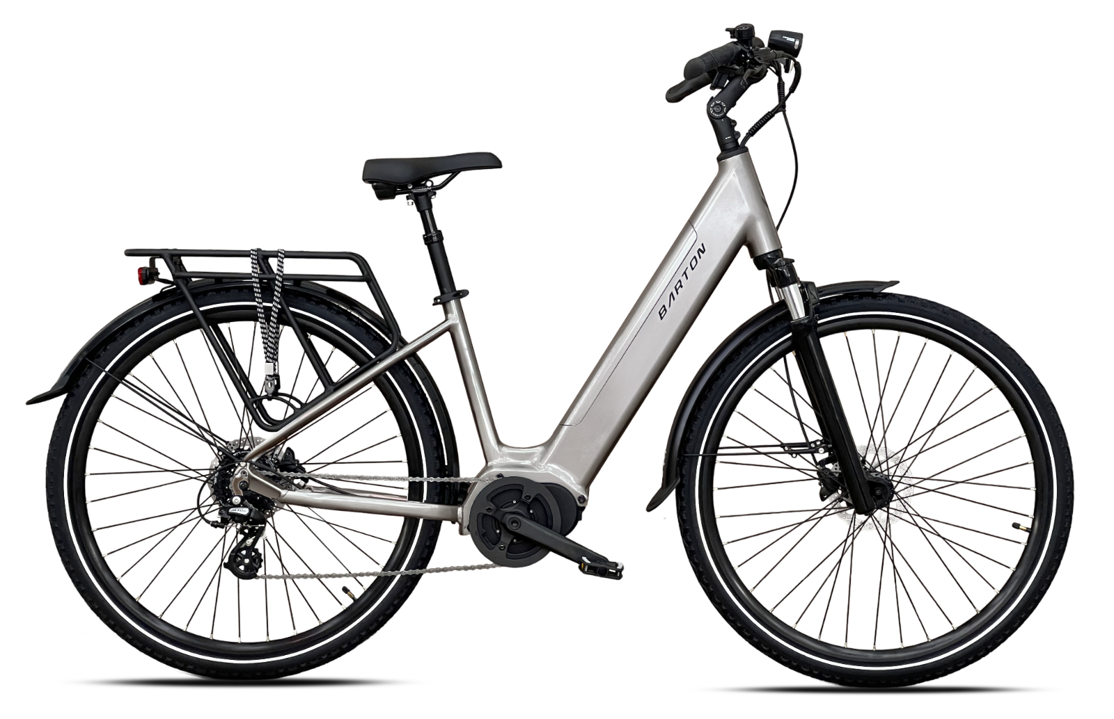 ROWER BARTON E-SMART FLOW RAMA 17" KOŁA 28" SREBRNY (14AH)
